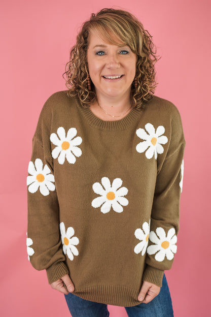 Show You Off Daisy Embroidered Sweater