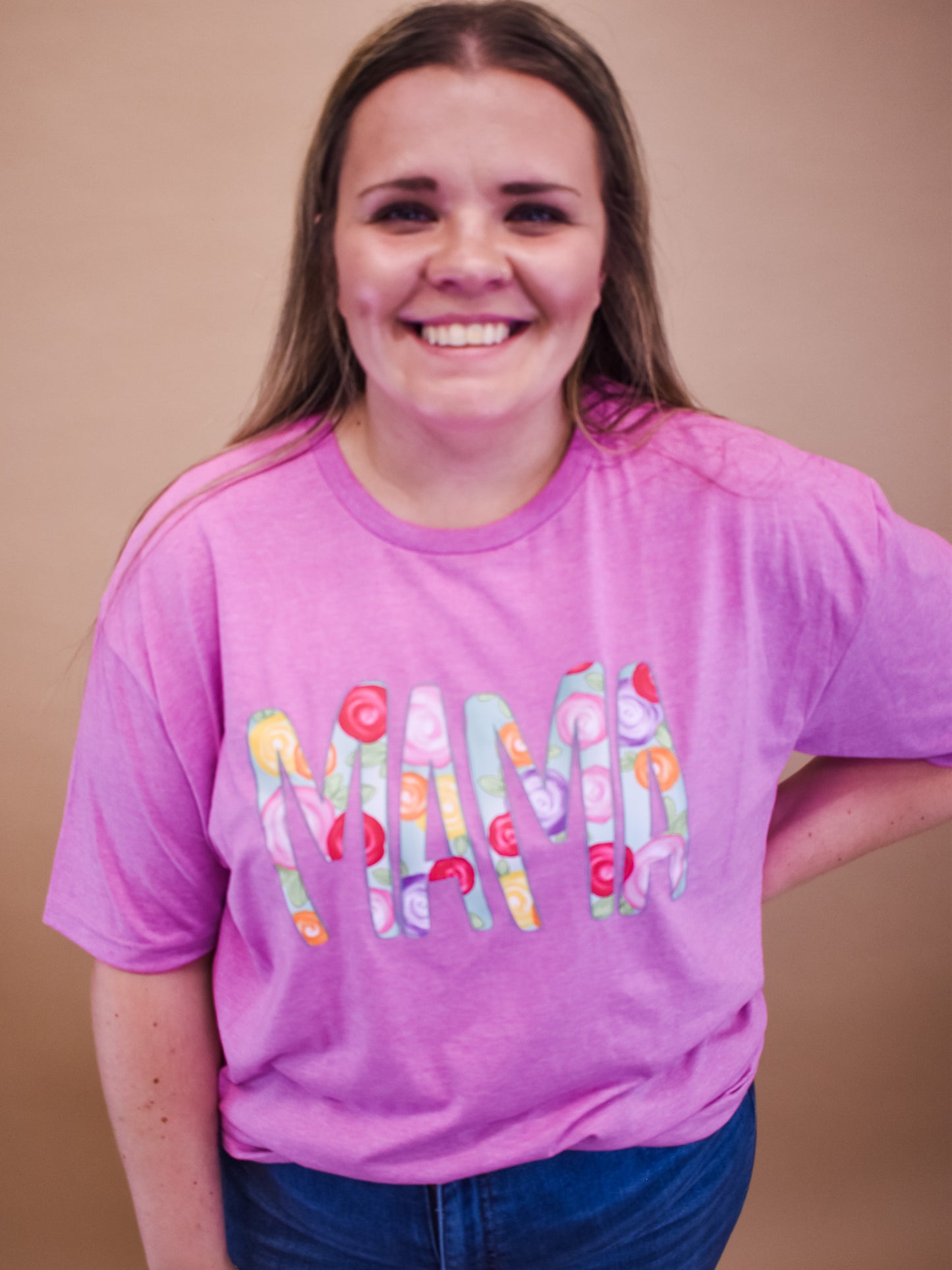 Multi Floral Mama Graphic Tee