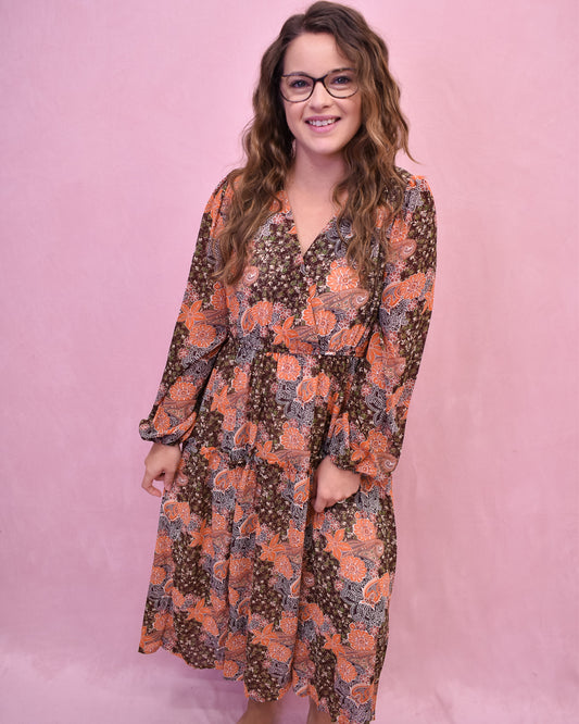 Desert Blooms Cross Over Maxi Dress