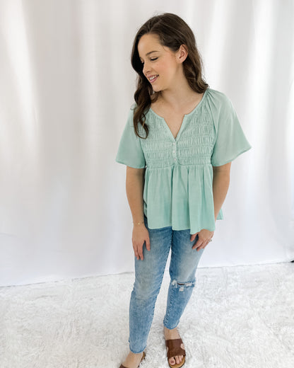Don't Let Me Go Peplum Top