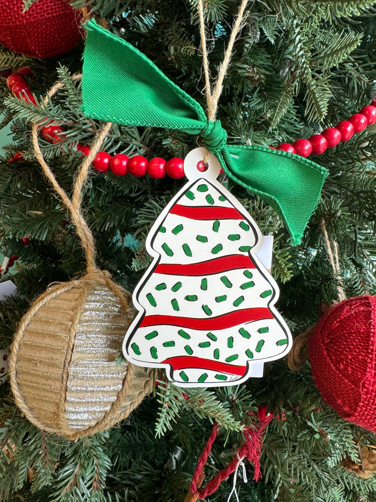 Christmas Tree Snack Cake Ornament