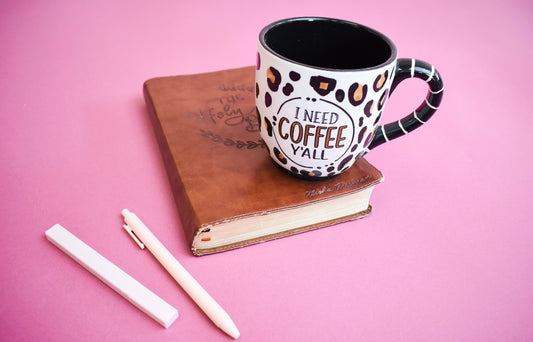 Coffee Y'all Cheetah Print Mug