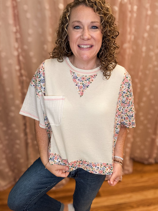 Wildflower At Heart Mix Print Top