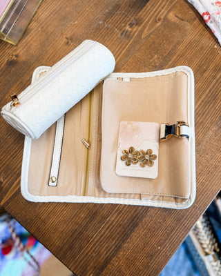 Jewels on the Go Woven Vegan Leather Jewelry Organizer