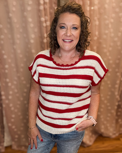 My Inspiration Striped Crochet Top