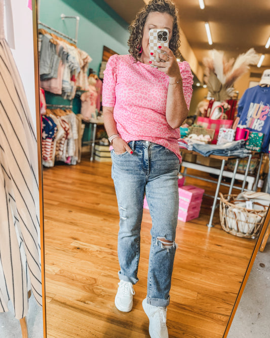 Lovervet High Rise Cuff Slim Straight Jean