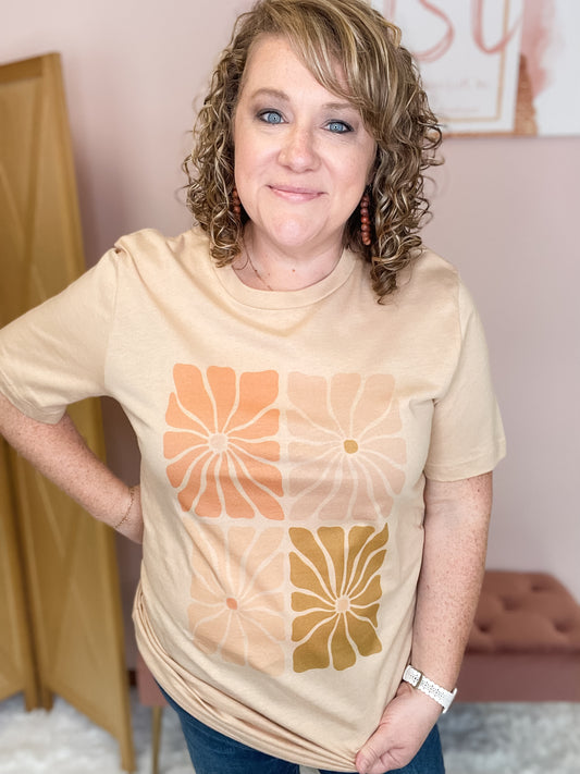 Boho Neutral Florals Graphic Tee