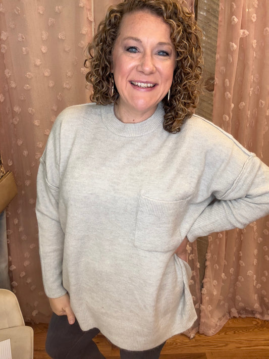 On My Side Pocket Soft Sweater