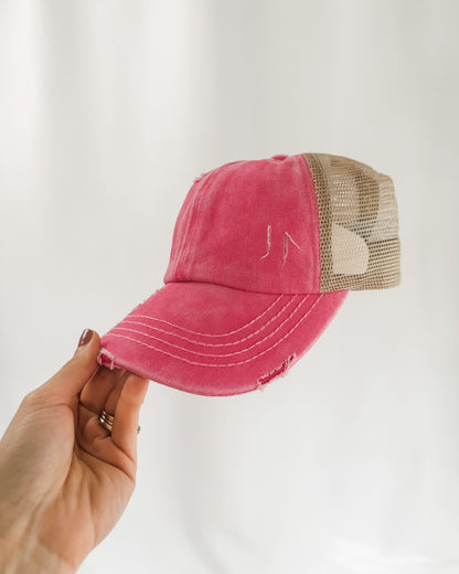 Criss-Cross Vintage Distressed Hats