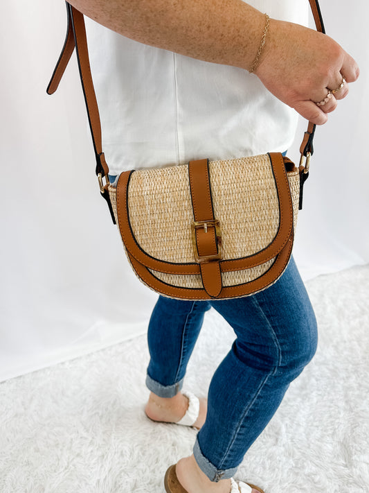 Carmen Straw Crossbody Bag