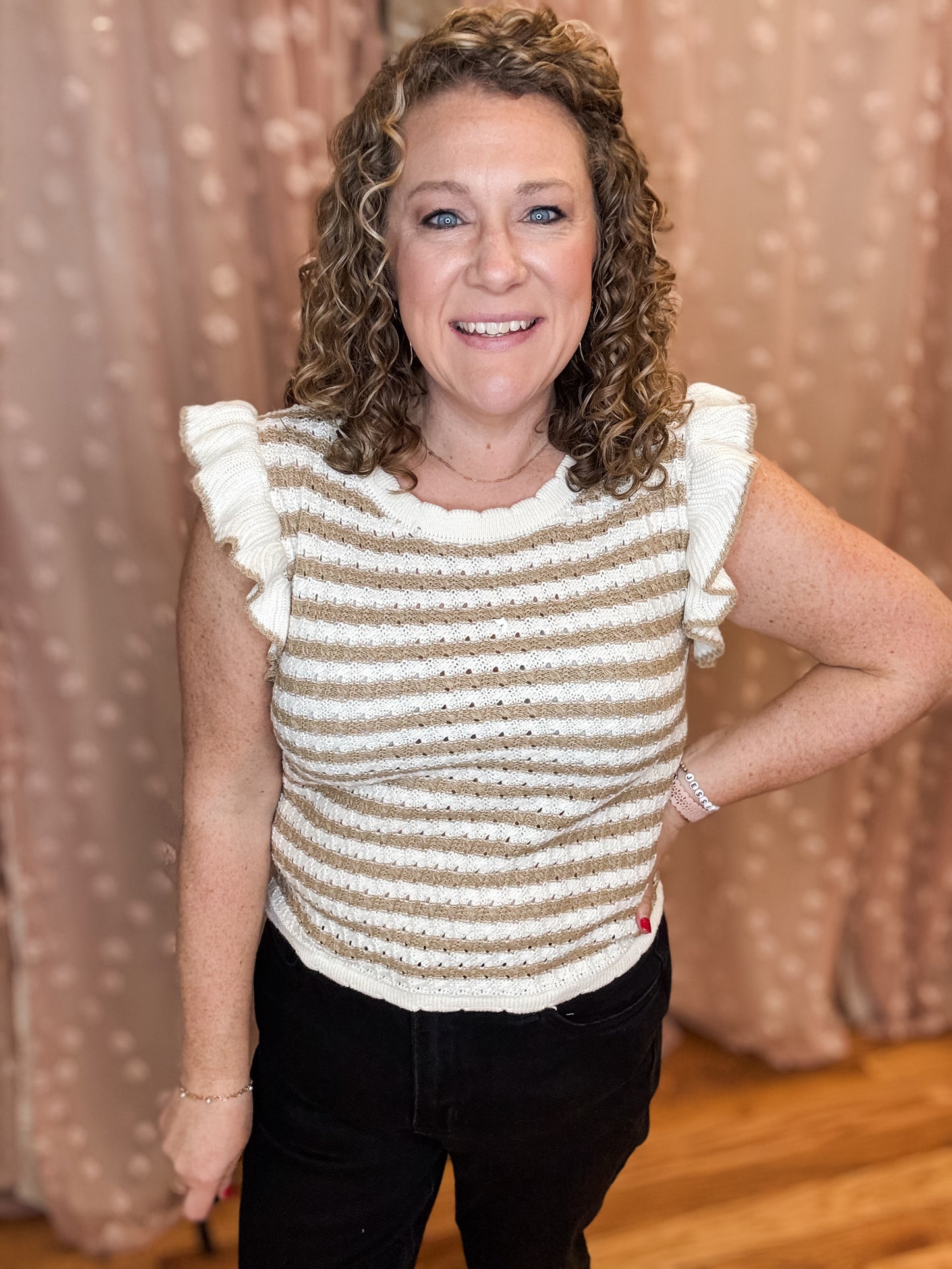Subtle Charm Striped Knit Top