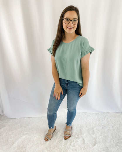 Ready For It Pleated Sleeve Top