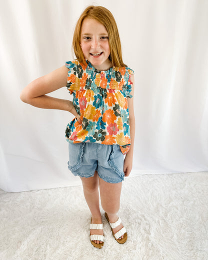 Girl's Sunny Skies Floral Top