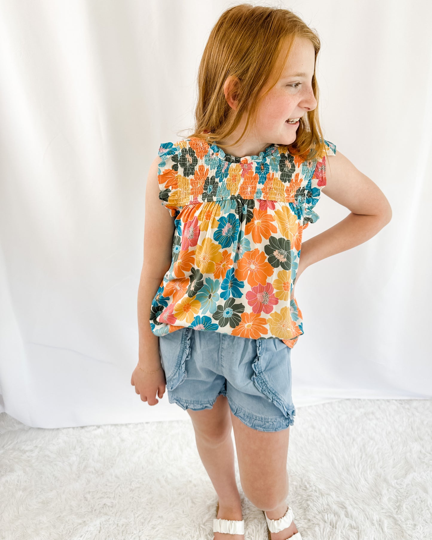 Girl's Sunny Skies Floral Top