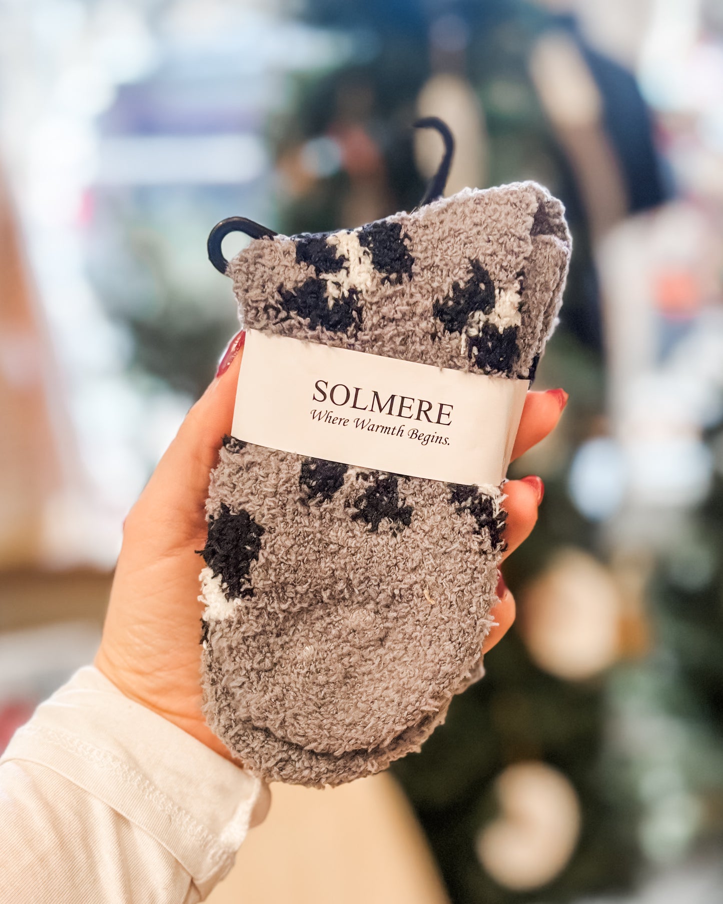 Fuzzy Animal Print Socks