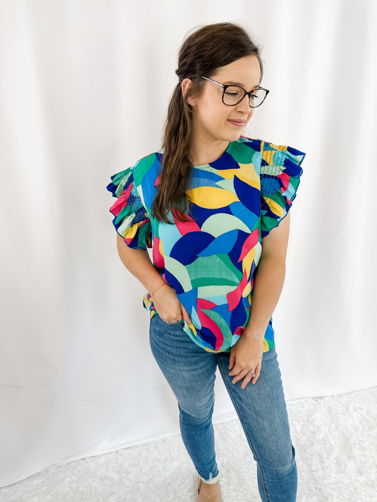 Stained Glass Geometric Top