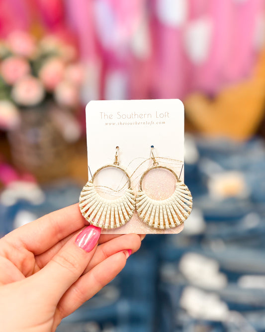 Woven Leather Drop Earrings