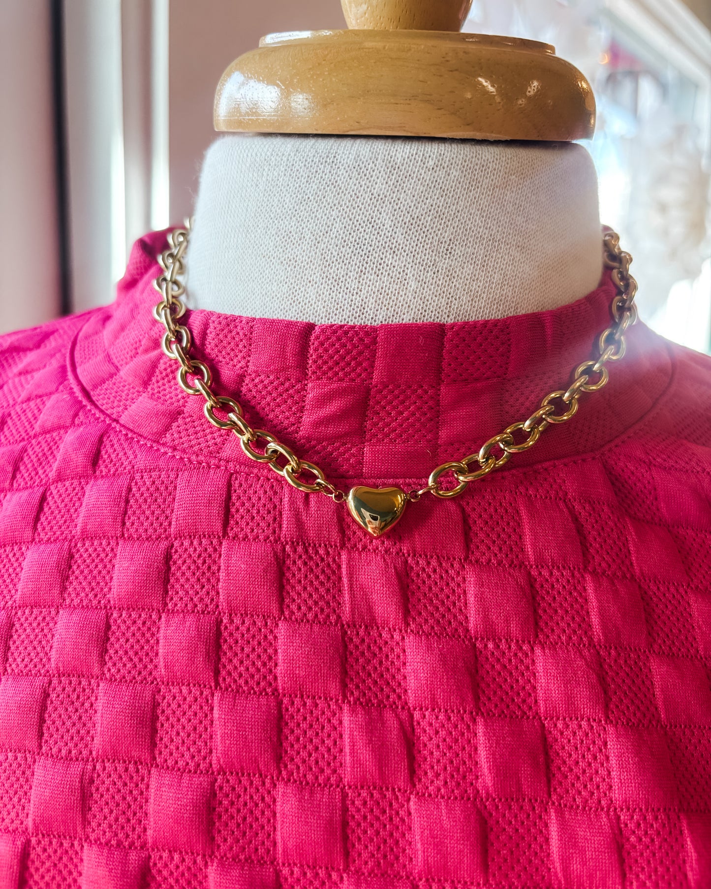 18K Stainless Steel Heart Necklace