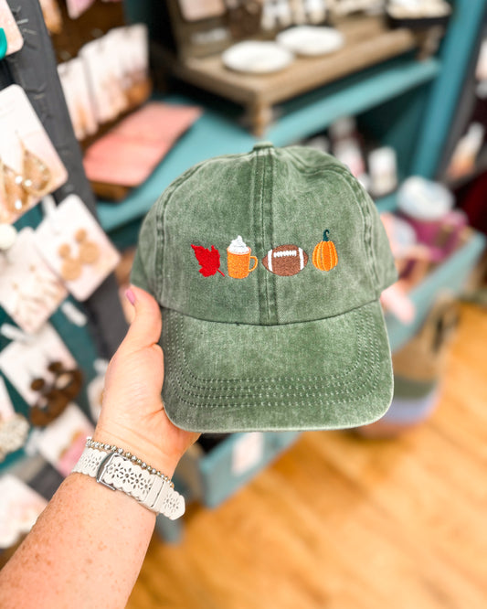 I Love Fall Embroidered Baseball Cap