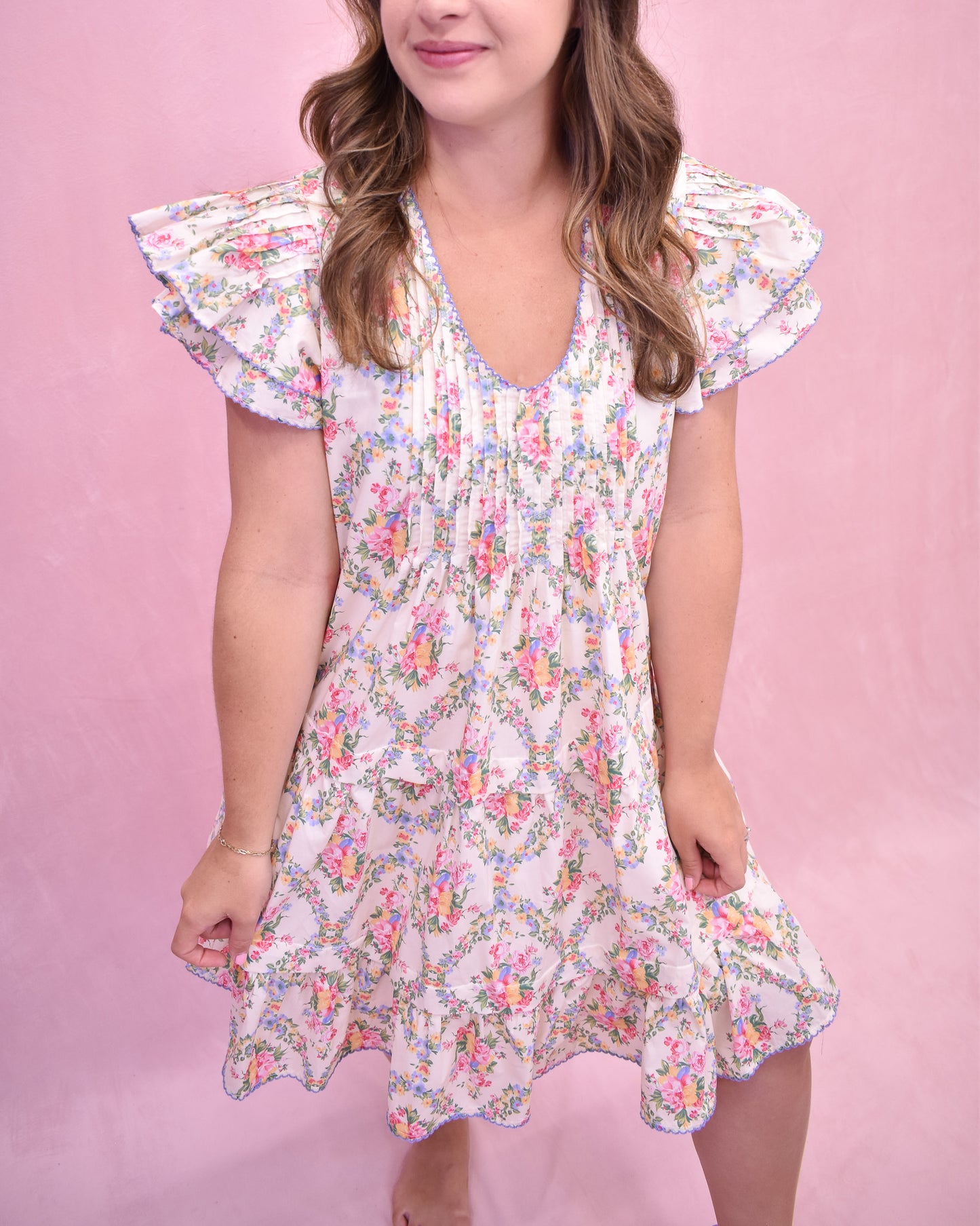 Joyful Smile Vintage Floral Print Dress