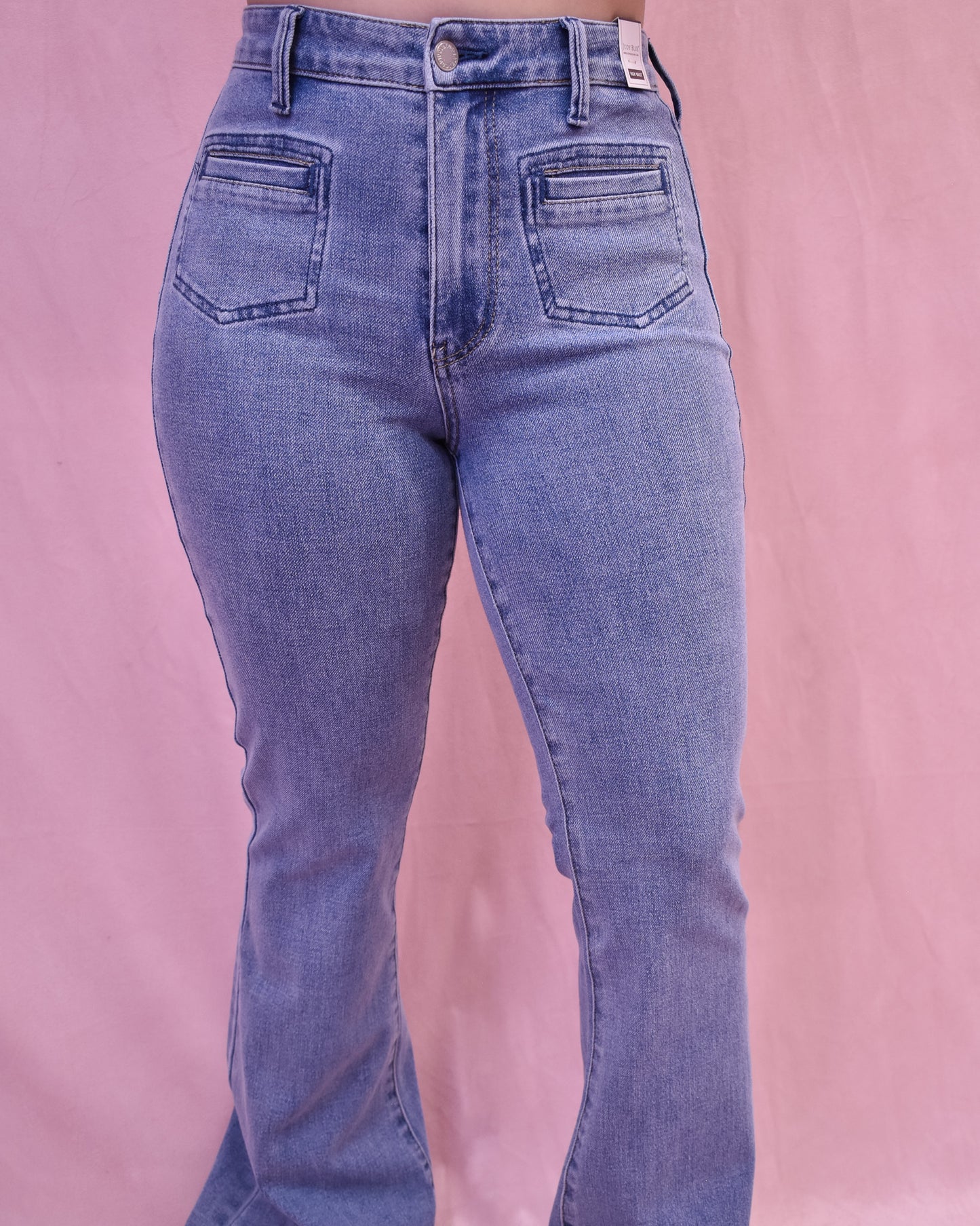 Judy Blue Front Patch Pocket Flare Jeans