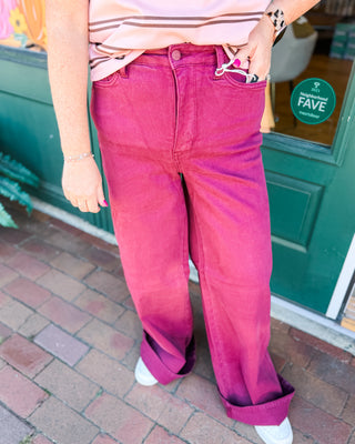 Judy Blue High Rise Berry Flare Jeans