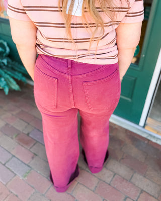 Judy Blue High Rise Berry Flare Jeans