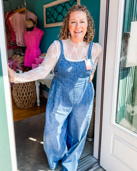 Jump Into It Denim Overalls