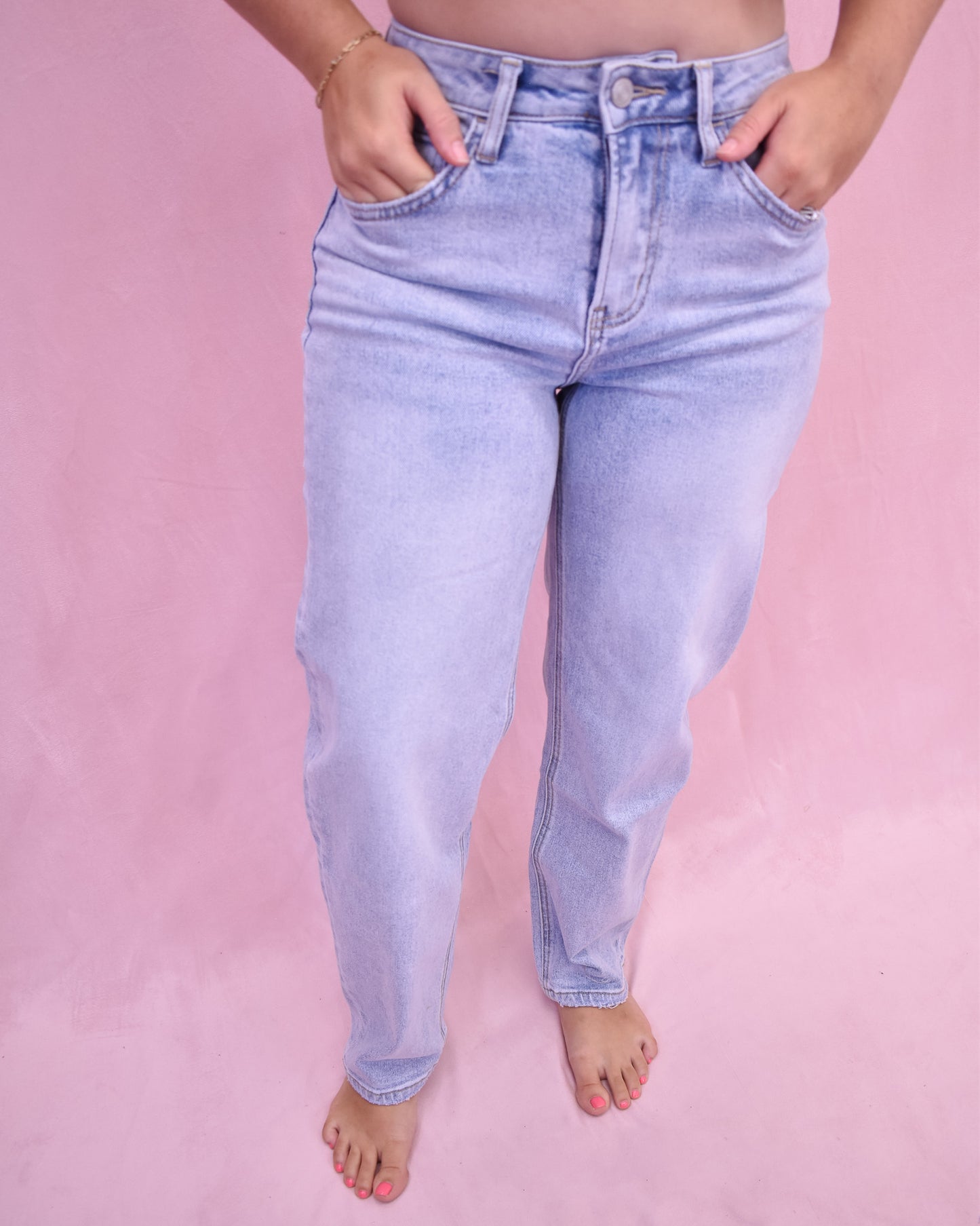 Lovervet Super High Rise Mini Barrel Leg Jeans