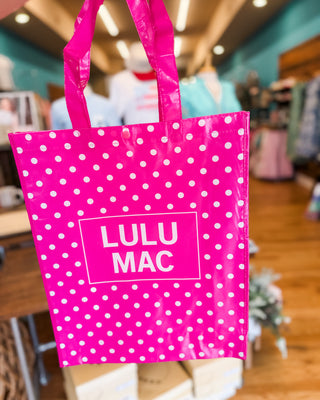 LuLu Mac Polka Dot Reusable Tote Bag