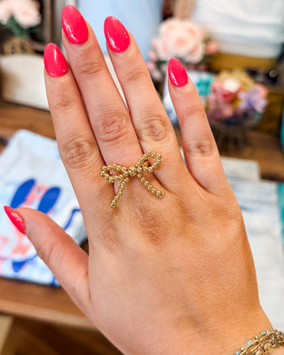 Lulu Mac Beaded Bow Ring