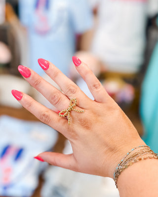 Lulu Mac Beaded Bow Ring