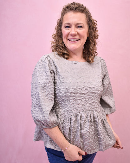 Make A Toast Textured Babydoll Top