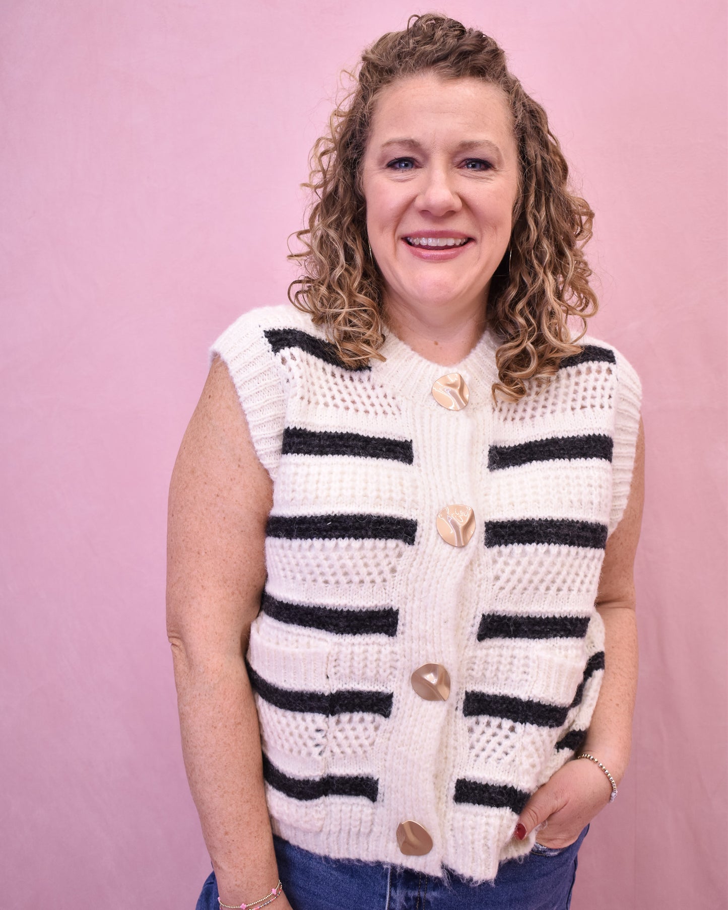 Modern Classic Stripe Sweater Vest