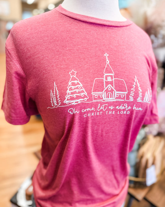 Oh Come Let Us Adore Him Graphic Tee