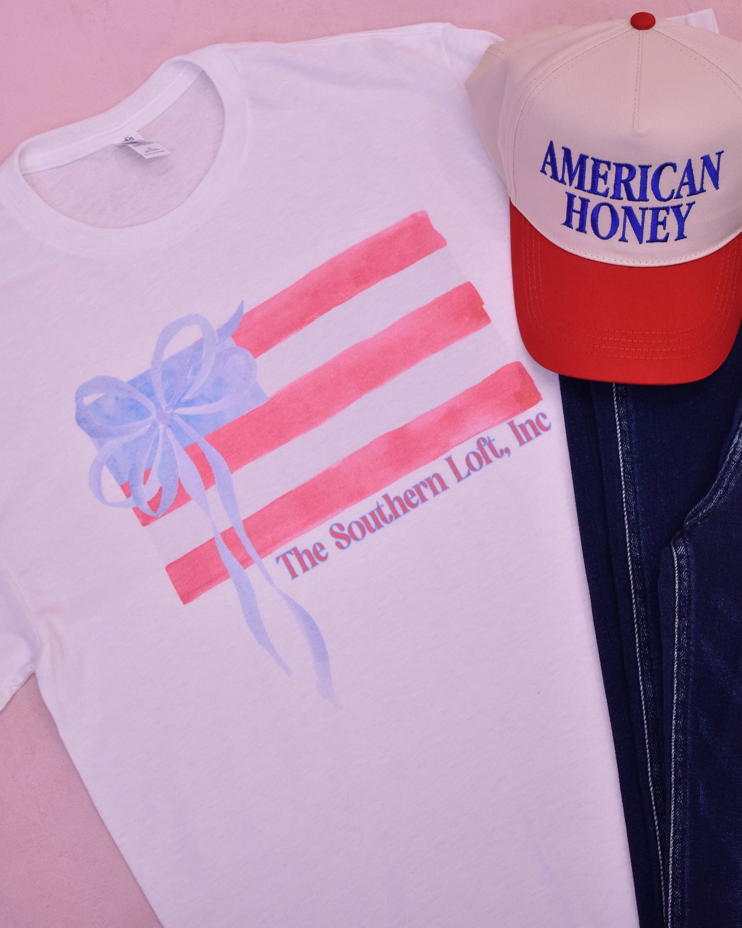 TSL Bows + Stripes Graphic Tee