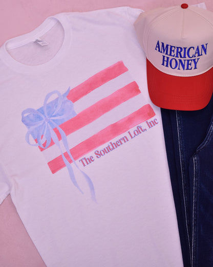 TSL Bows + Stripes Graphic Tee