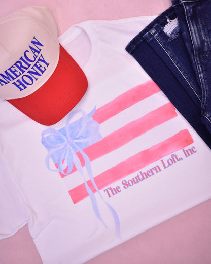 TSL Bows + Stripes Graphic Tee