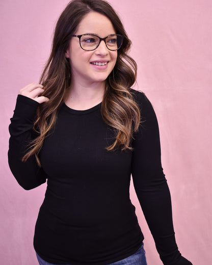 Take The Time Slim Rib Knit Top