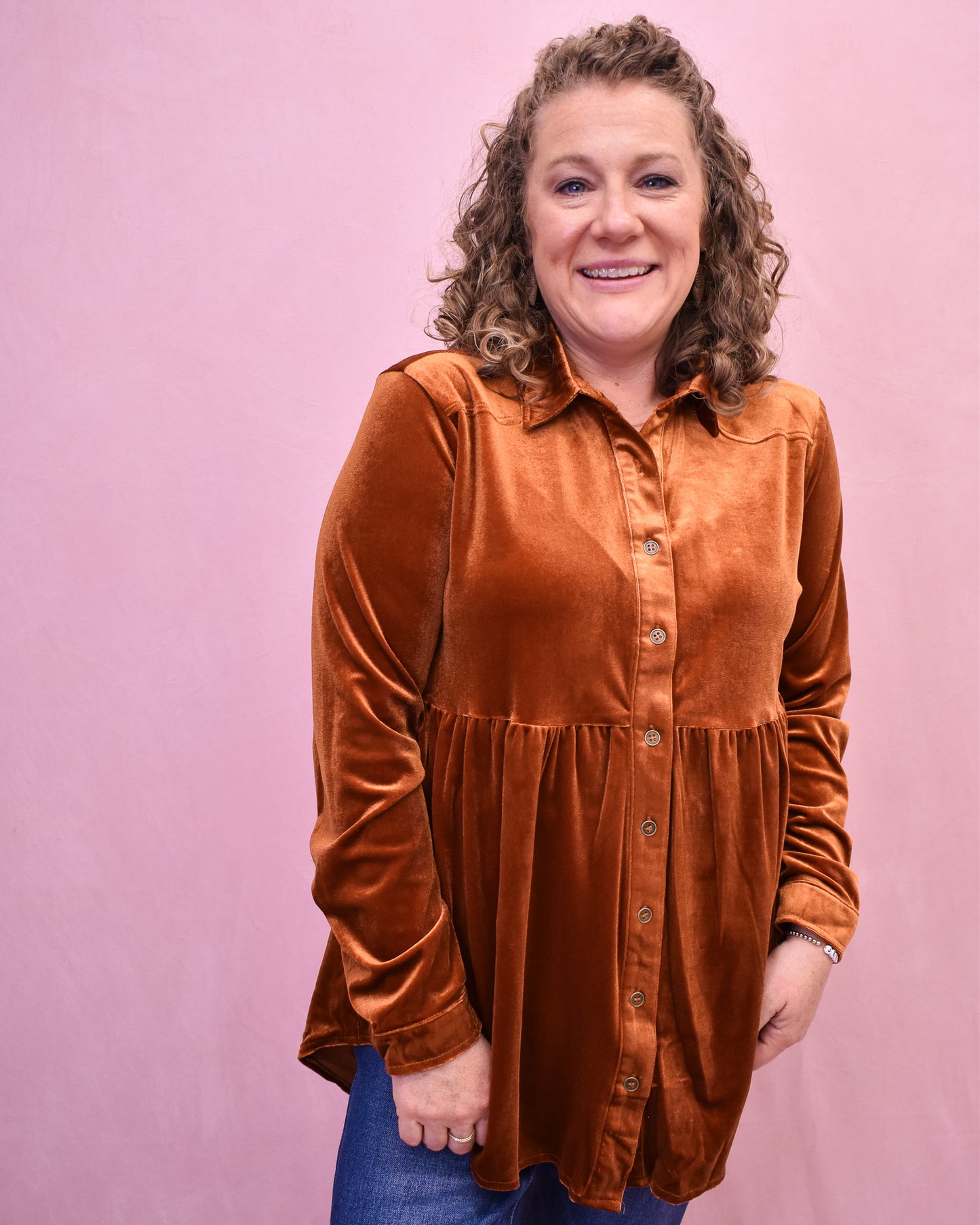 The Greatest Way Velvet Tunic Top