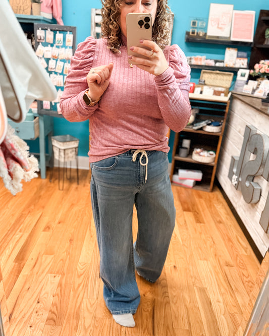 Wide Leg draw string Vervet Jeans