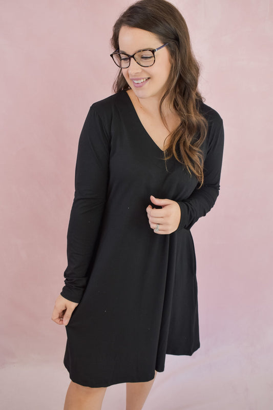 A Different Path Long Sleeve Dress - The Southern Loft
