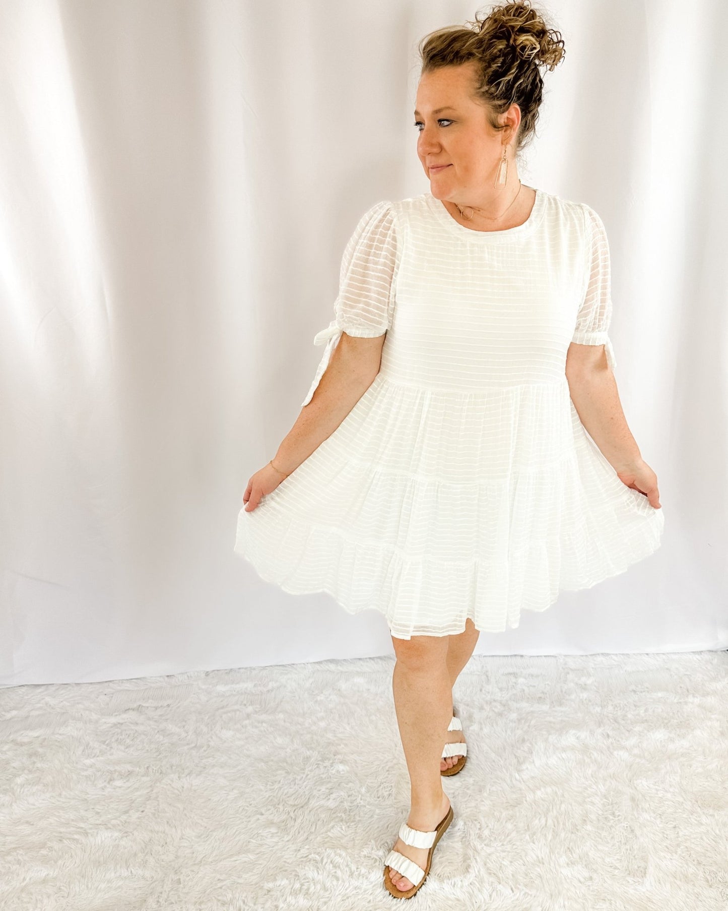 All American Girl Tie Sleeve Dress - The Southern Loft