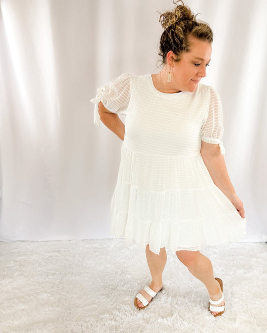 All American Girl Tie Sleeve Dress - The Southern Loft