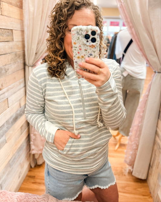 Along The Path Half Zipper Hoodie - The Southern Loft