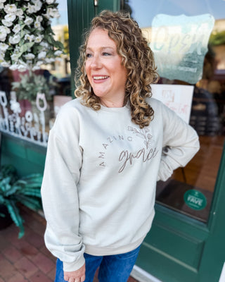 Amazing Grace Embroidered Pullover - The Southern Loft