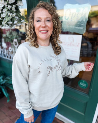 Amazing Grace Embroidered Pullover - The Southern Loft