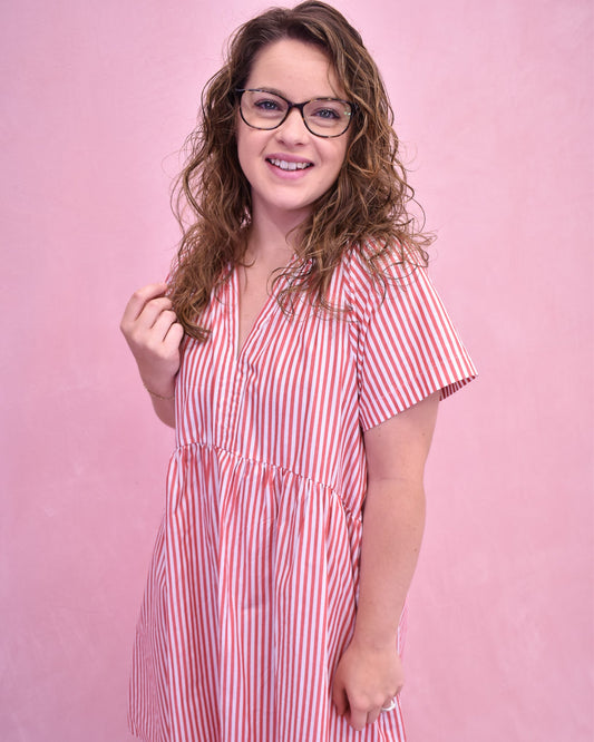 American Summer Striped Mini Dress - The Southern Loft