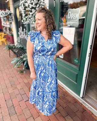 Boho Breeze Floral Midi Dress