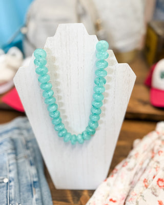 Bright Mist Chunky Beaded Statement Necklace - The Southern Loft